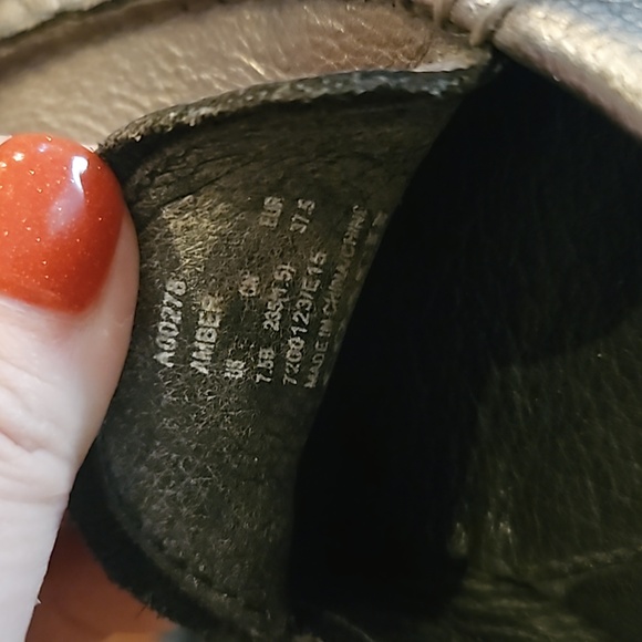 Coach Amber Pebbled Leather Driving loafers shoes Metallic Pewter Woman's 7.5B - Picture 4 of 11